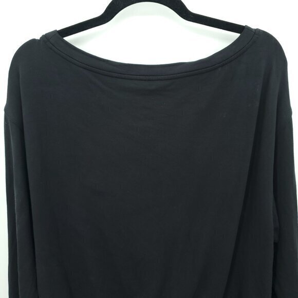 Lululemon Pleated Modal Fleece Pullover Sweatshirt Black 8/M - Picture 11 of 15